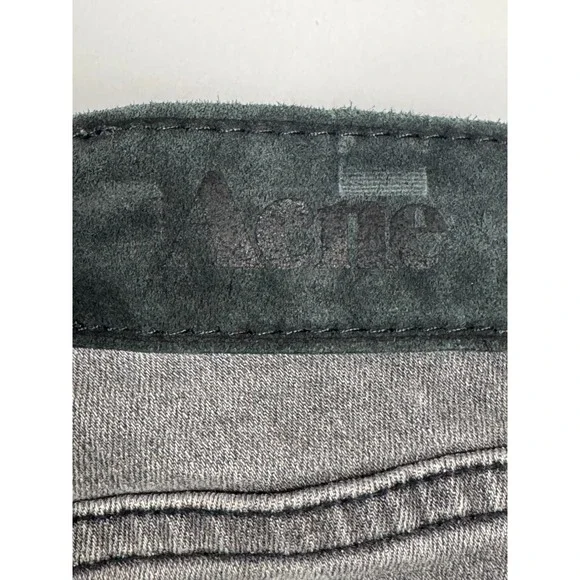 Acne Studios Kex Nightster Jeans Womens 29 x 34‎ Gray Denim Slim Y2K Minimalist - Picture 9 of 16